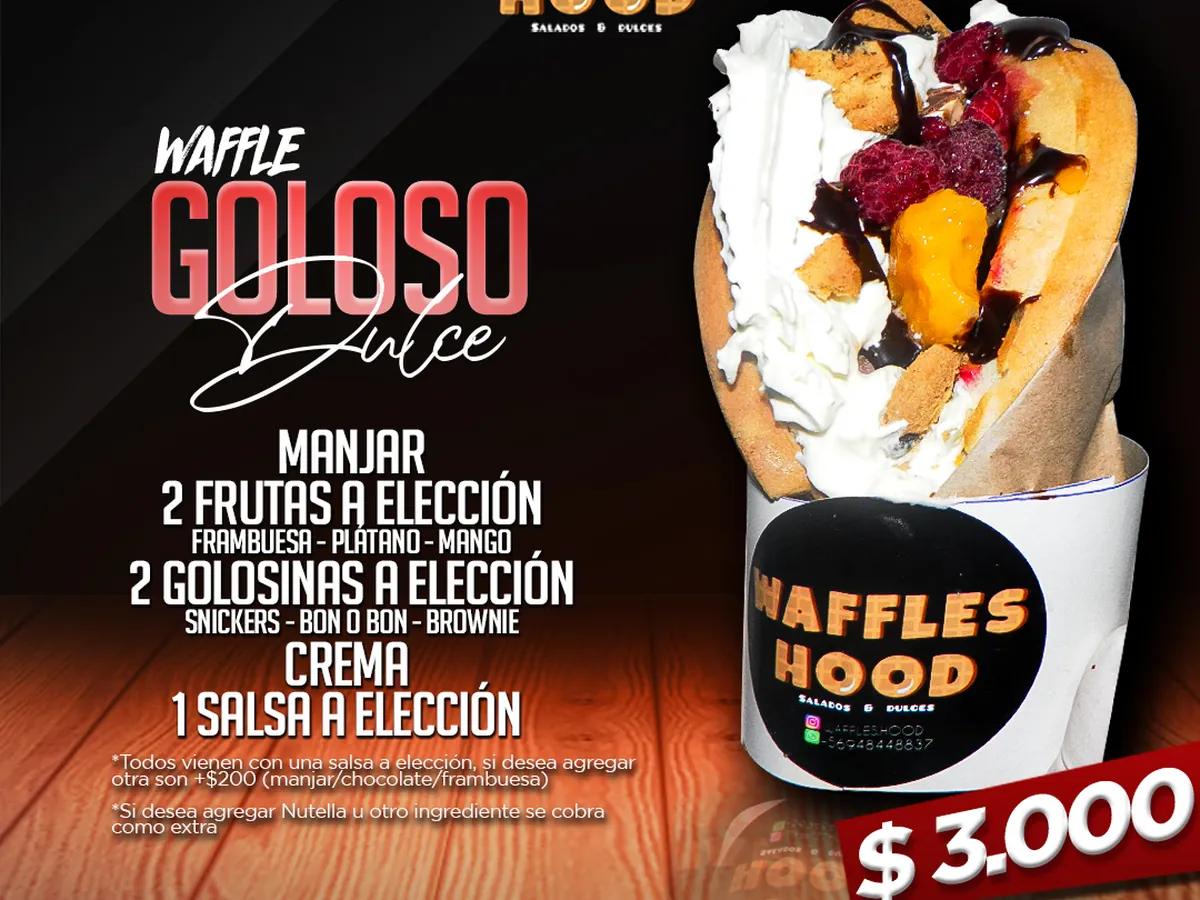 Pieza de catálogo diseñada para Waffles Hood