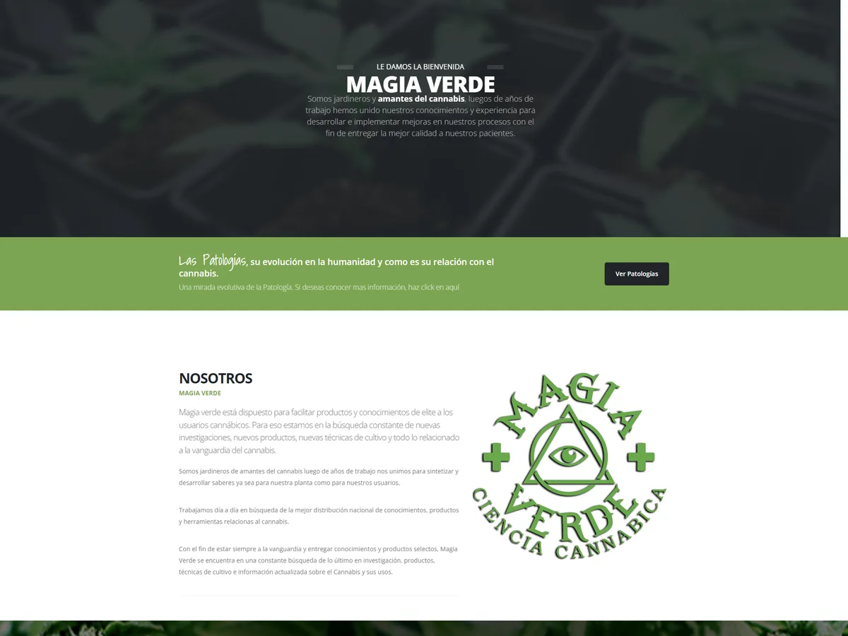 Magia Verde informational website