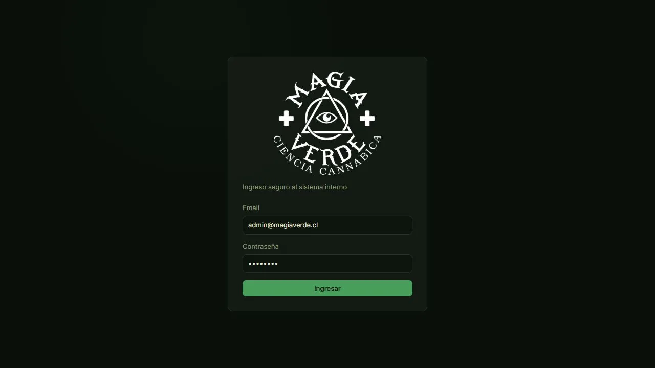 Secure access to the MagiaVerde management system