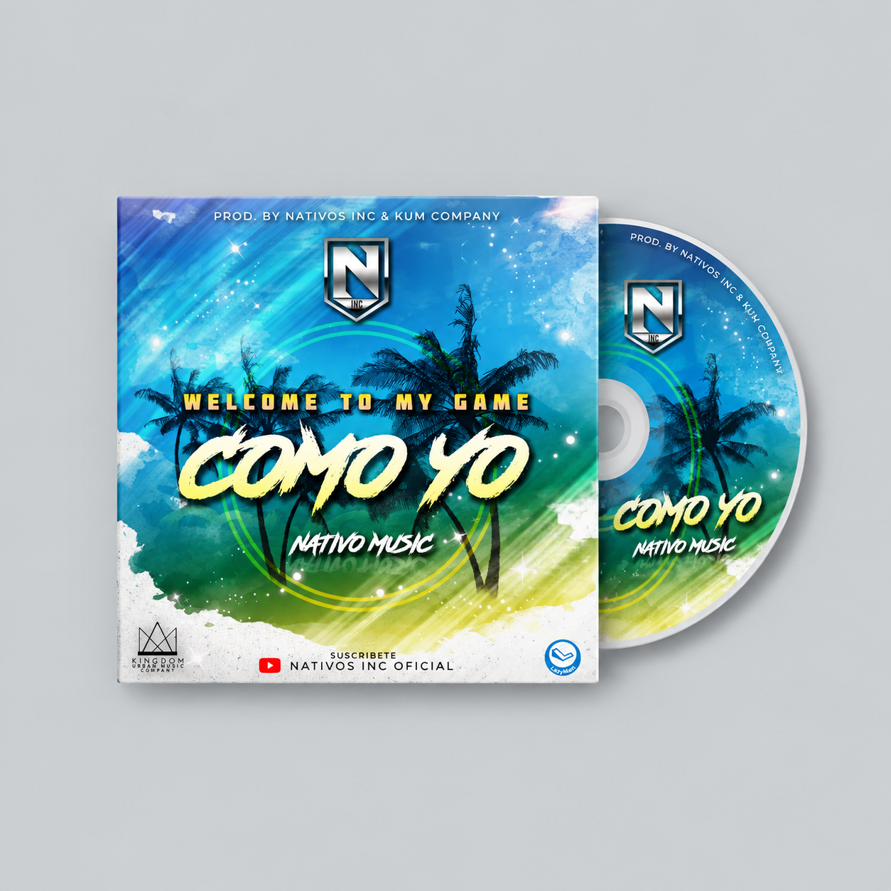 Portada de la canción Como Yo de Nativo Music con palmeras y colores tropicales