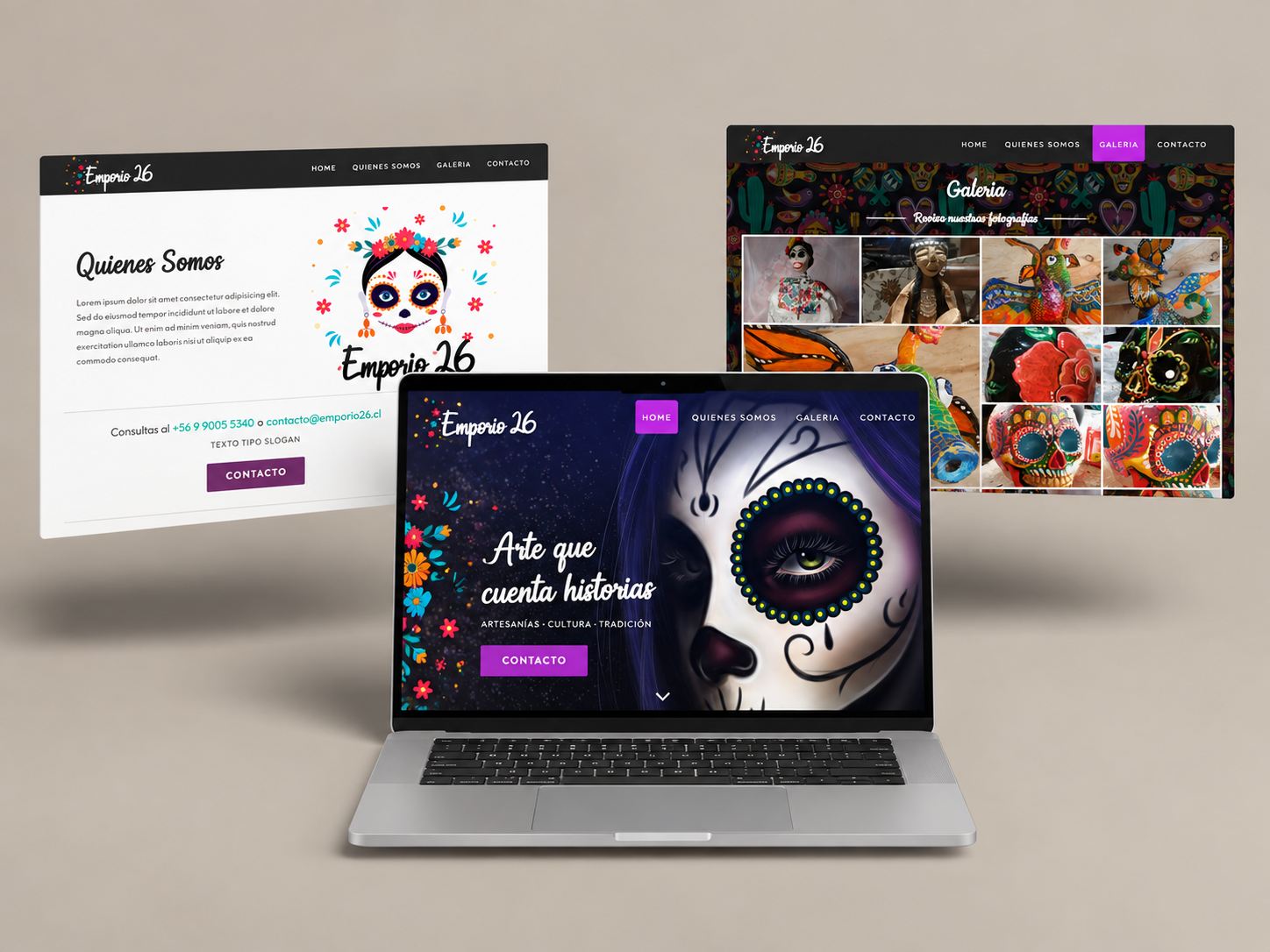 Galería digital desarrollada para Emporio 26
