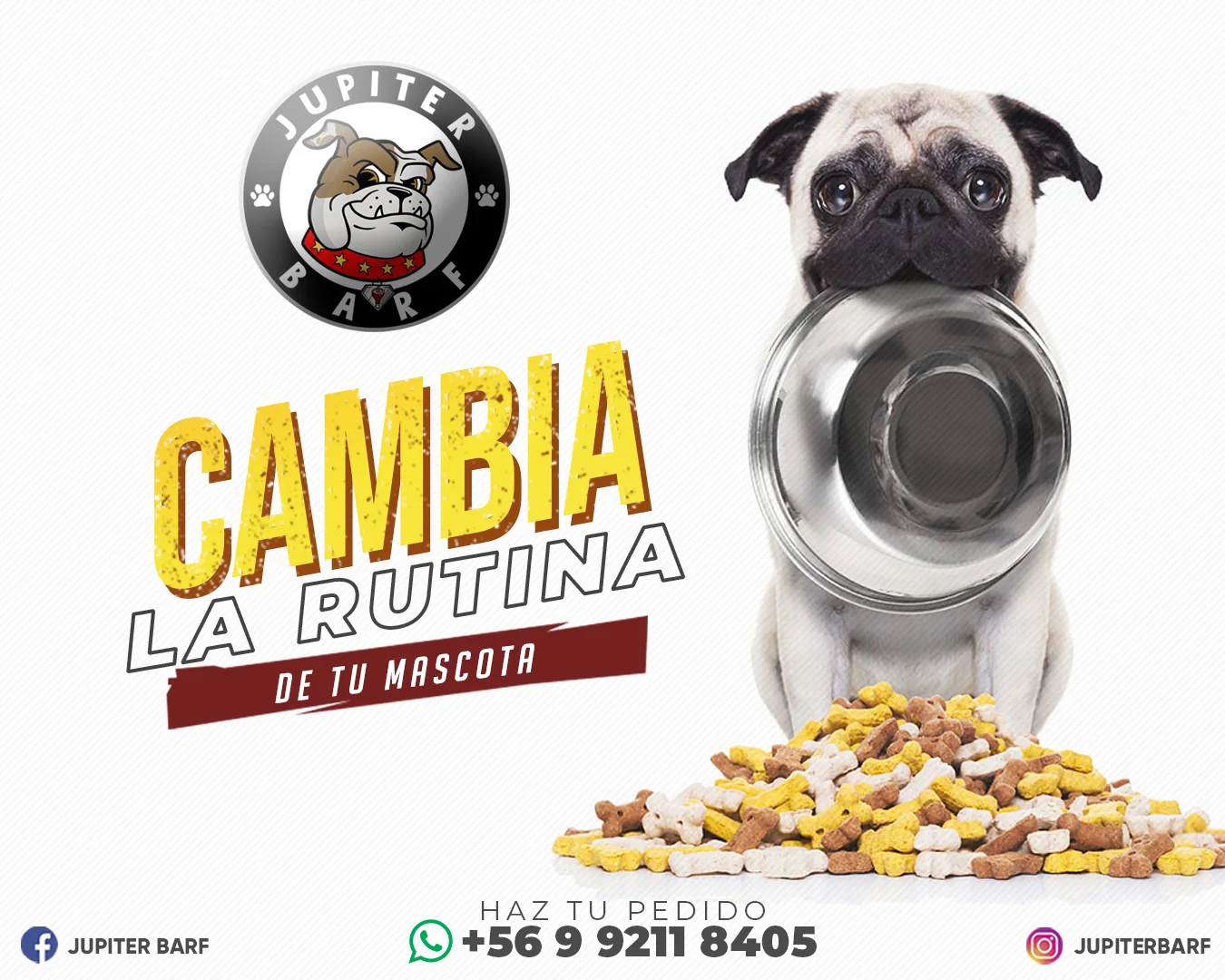 Campaña Cambia la rutina de tu mascota para Jupiter BARF