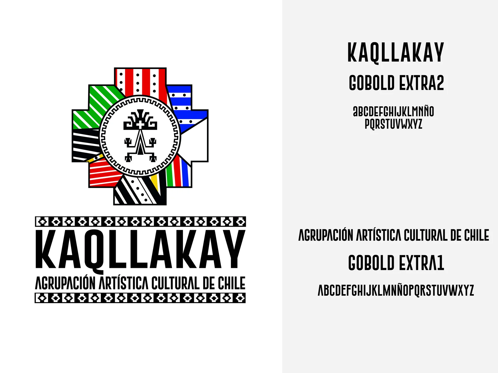 Sistema tipográfico definido para la identidad KAQLLAKAY