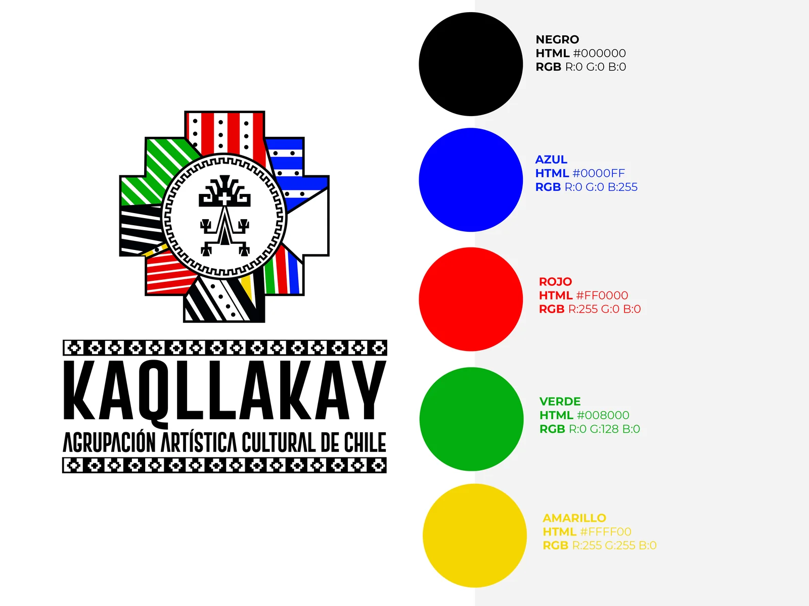 Paleta cromática de la identidad visual KAQLLAKAY