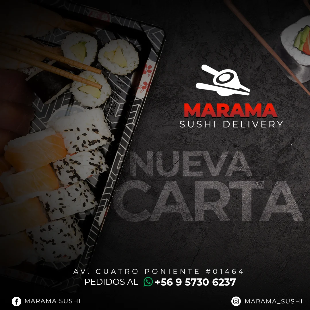Cover of the Marama Sushi digital menu carousel
