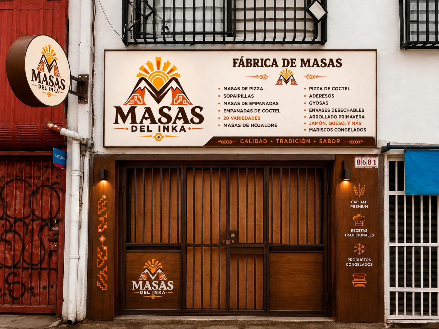 Masas del Inka visual identity applied to the storefront